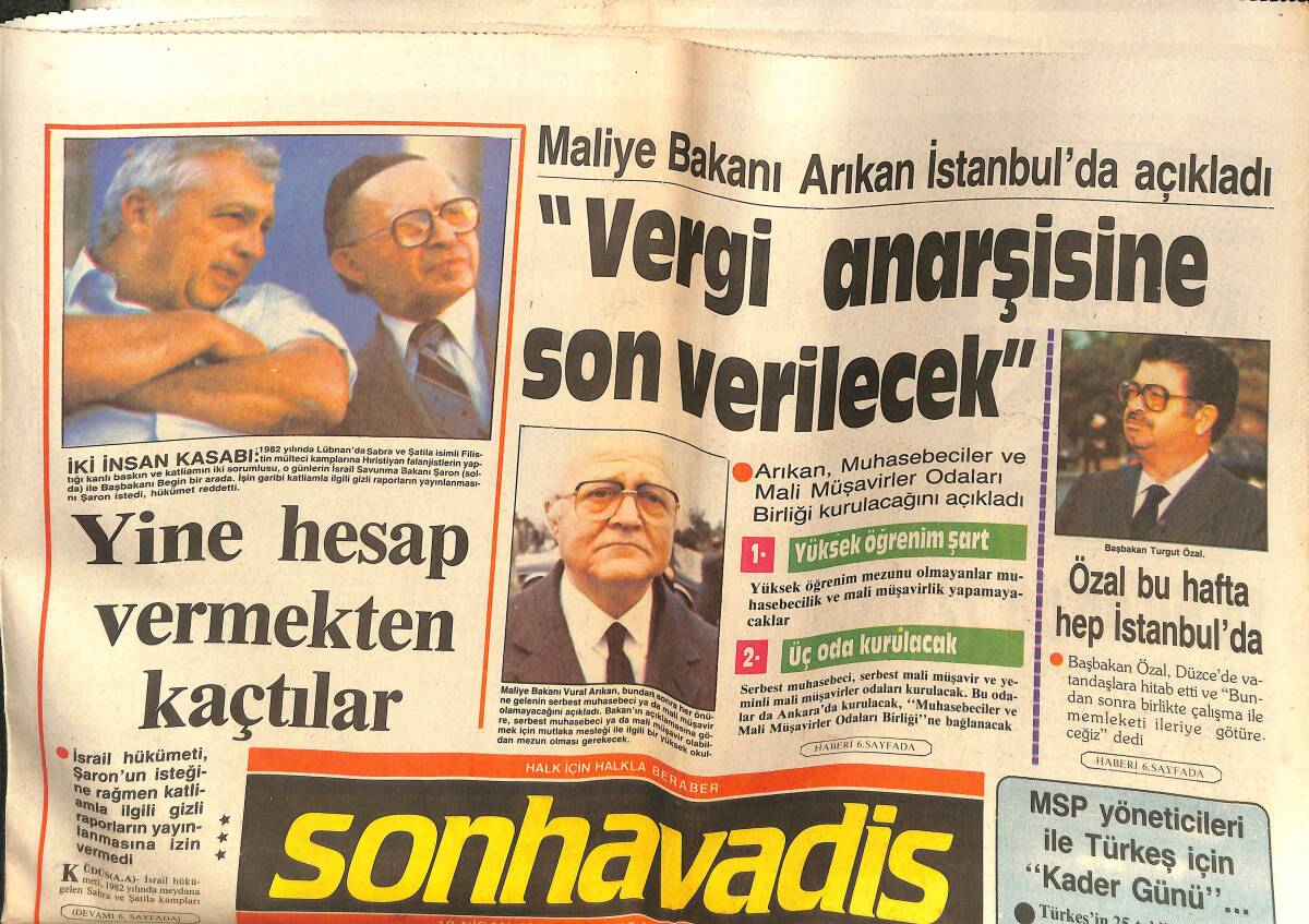 Son Havadis Gazetesi 10 Nisan 1984 - Vergi Anarşisine Son Verilecek! - Brezilya'da 500 Kişi Diri Diri Yandı! GZ144141 - 1