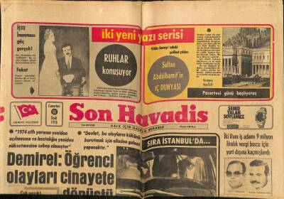 Son Havadis Gazetesi 10 Ocak 1976 - 85 Milyona Malolan ETAP Bugün Açılıyor GZ115272 - 1