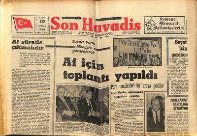 Son Havadis Gazetesi 10 Temmuz 1966 - Salim Başol Kazanamayınca Solcular Kurultayı Terketti GZ65604 - 1