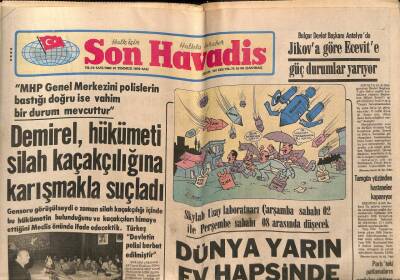Son Havadis Gazetesi 10 Temmuz 1979 - Skylab Uzay Laboratuarı Çarşamba Sabah 02 İle Perşembe Sabahı 08 Arasında Düşecek GZ87172 - 1