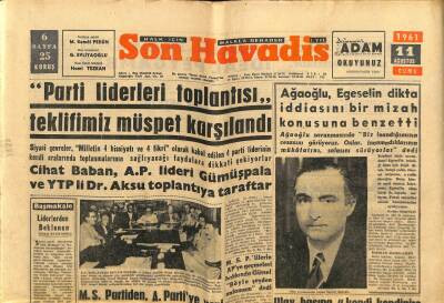 Son Havadis Gazetesi 11 Ağustos 1961 - Bir Köşk , Yabancı Gözlerden Tecrit Edildi GZ60334 - 1