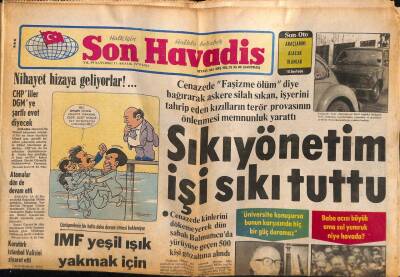 Son Havadis Gazetesi 11 Aralık 1979 - Sıkıyönetim İşi Sıkı Tuttu GZ56302 - 1