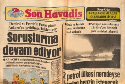Son Havadis Gazetesi 11 Ekim 1980 - Demirel Ve Ecevit'in Pazar Günü Ankara'ya Getirilmesi Bekleniyor - Fenerbahçe Yoğun Bir Şekilde Çalışıyor GZ134725 - 2
