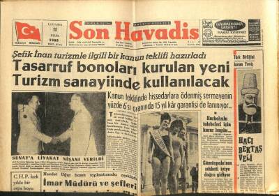 Son Havadis Gazetesi 11 Eylül 1963 - Amerikanın Akaryakıt Yardımını Kesmesi Mecliste GZ102146 - 1