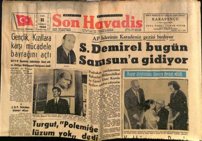 Son Havadis Gazetesi 11 Haziran 1965 - S.Demirel Bugün Samsuna Gidiyor - Başbakan Ürgüplü Ankaraya Döndü GZ124319 - 1