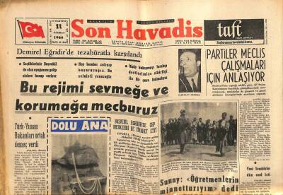 Son Havadis Gazetesi 11 Haziran 1966 - Kadıköy İskelesi Yerine Kondu - Türk-Yunan Bakanları Ortak Demeç Verdi GZ123927 - 1
