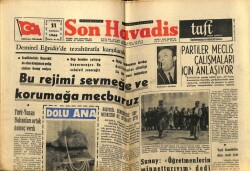 Son Havadis Gazetesi 11 Haziran 1966 - Türk Yunan Bakanları Ortak Demeç Verdi GZ61172 - 2