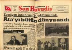 Son Havadis Gazetesi 11 Kasım 1963 - Artık Saat Camı İthal Etmiyoruz GZ65370 - 1