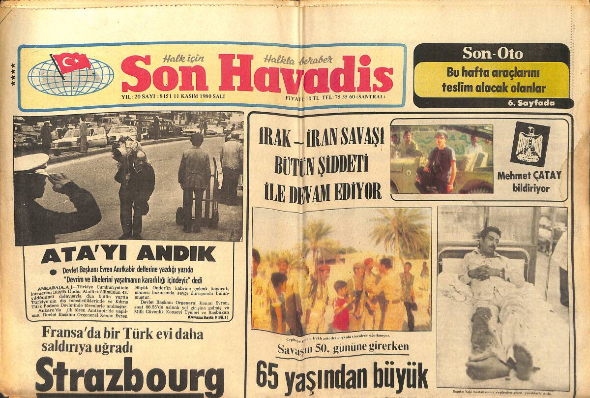 Son Havadis Gazetesi 11 Kasım 1980 - Müşerref Tezcan Ve Cüneyt Arkın Halk Konserleri Vermek İçin İşbirliği Yaptı... GZ158801 - 1