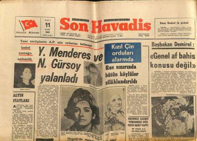 Son Havadis Gazetesi 11 Mart 1969 - Brigitte Bardotun Sevgililerinin Adedi Yükseliyor - Kızıl Çin Orduları Alarmda GZ124345 - 1