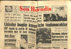 Son Havadis Gazetesi 11 Mayıs 1962 - Liderler Bugün Karar İçin Toplanacaklar GZ102100 - 1