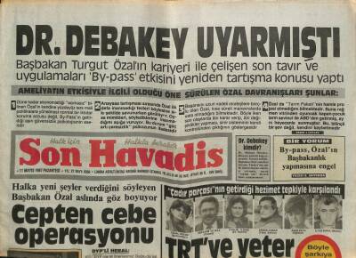 Son Havadis Gazetesi 11 Mayıs 1987 - GAPın Milyarları Toprağa Gömülecek GZ102133 - 1