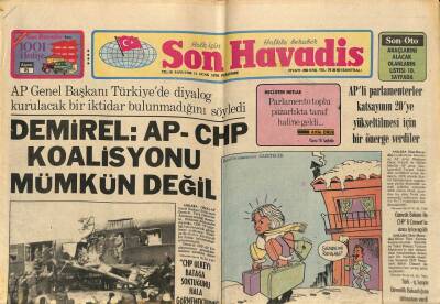 Son Havadis Gazetesi 11 Ocak 1979 - Antalyada Ülkü Ocakları Binası Bombalandı-Demir-Çelik İthalatında Kamu Ve Özel Sektöre Eşit Hak Tanınması İstendi GZ92024 - 1