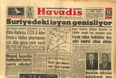 Son Havadis Gazetesi 11 Şubat 1958 - Suriyedeki İsyan Genişliyor.. CHP İçindeki İhtilaf Büyüyor GZ59524 - 1