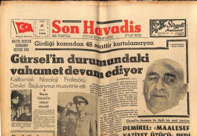 Son Havadis Gazetesi 11 Şubat 1966 - Gürselin Durumundaki Vahamet Devam Ediyor GZ77570 - 1