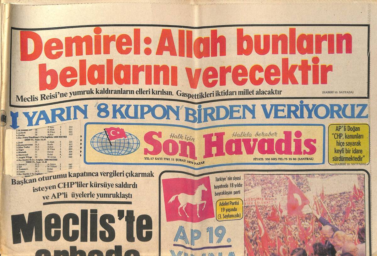 Son Havadis Gazetesi 11 Şubat 1979 - İran'da Çatışmalar Orduya da Sıçradı - Orduspor Oynadı Beşiktaş Seyretti GZ158799 - 1