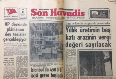 Son Havadis Gazetesi 11 Temmuz 1972 - Yıllık Üretimin Beş Katı Arazinin Vergi Değeri Sayılacak - GZ12499 - 1