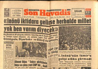 Son Havadis Gazetesi 12 Ekim 1961 - İncirlik Hava Alanına Girmek İsteyen Bir Kadın Öldürüldü GZ74114 - 1