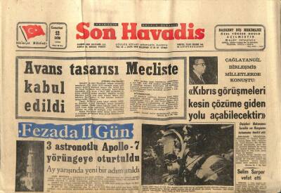 Son Havadis Gazetesi 12 Ekim 1968 - Avans Tasarısı Mecliste Kabul Edildi GZ97986 - 1