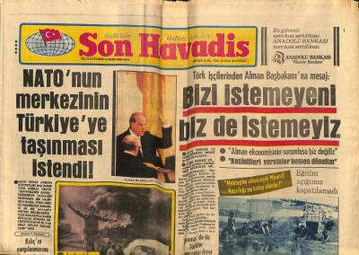 Son Havadis Gazetesi 12 Ekim 1982 - Yıldırım Önalı Kaybettik GZ65383 - 2