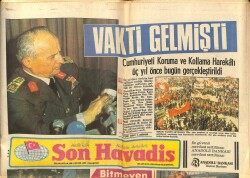 Son Havadis Gazetesi 12 Eylül 1983 - Cumhuriyeti Koruma Ve Kollama Harekatı Üç Yıl Önce Bugün Gerçekleştirildi GZ102150 - 1