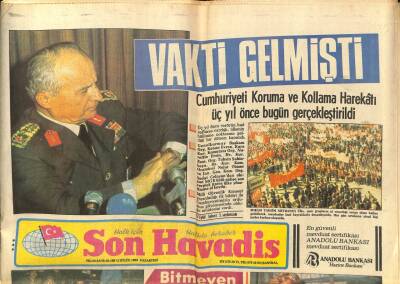 Son Havadis Gazetesi 12 Eylül 1983 - Cumhuriyeti Koruma Ve Kollama Harekatı Üç Yıl Önce Bugün Gerçekleştirildi GZ102150 - 1