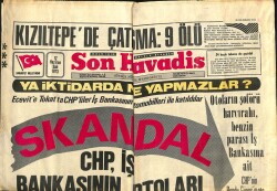 Son Havadis Gazetesi 12 Haziran 1973 - SKANDAL * CHP , İş Bankasının Otoları İle Gezi Yapıyor GZ102149 - 1