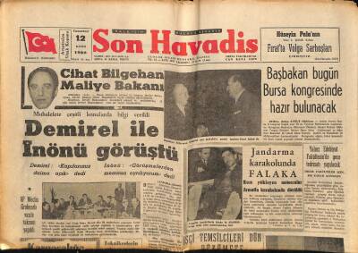Son Havadis Gazetesi - 12 Kasım 1966 - Demirel İle İnönü Görüştü - Dünyanın İlk Atom Denizaltısı Nautilus Uçak Gemisine Çarptı GZ124239 - 1
