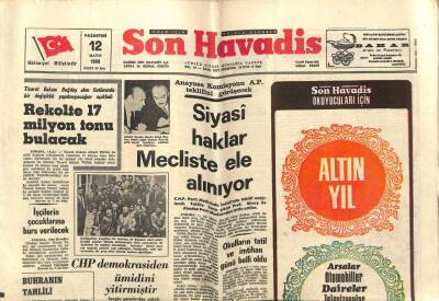 Son Havadis Gazetesi 12 Mayıs 1969 - Anayasa Komisyonu AP Teklifini Görüşecek GZ99104 - 1