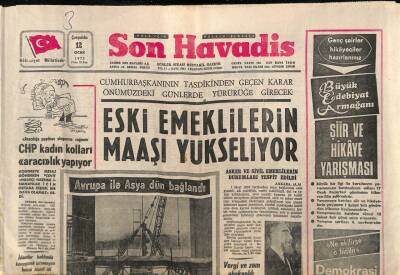 Son Havadis Gazetesi 12 Ocak 1972 - Çanakkale Boğazında İki Gemi Çarpıştı GZ76463 - 1