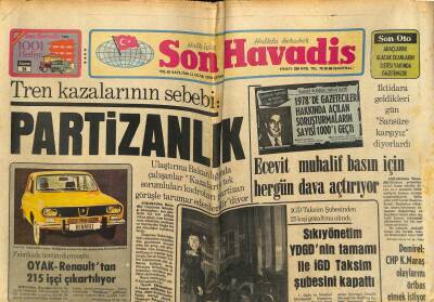 Son Havadis Gazetesi 12 Ocak 1979 - Müzeyyen Senar Konserler Vermek İçin Avrupa Ve Amerikaya Gidiyor GZ59287 - 1