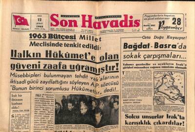 Son Havadis Gazetesi 12 Şubat 1963 - Solcu Unsurlar Irakta Karışıklık Çıkardılar ! GZ73961 - 1
