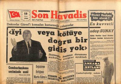 Son Havadis Gazetesi 12 Şubat 1966 - Doktorlar Gürseli Komadan Kurtarmağa Çalışıyorlar GZ77571 - 1