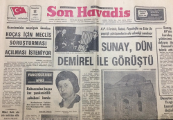 Son Havadis Gazetesi 12 Şubat 1972 - Sunay Dün Demirel İle Görüştü - GZ12141 - 2