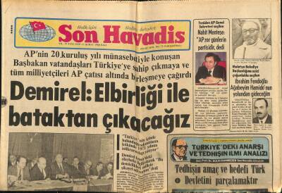 Son Havadis Gazetesi 12 Şubat 1980 - AP İzmir İl Merkezi Basıldı GZ87167 - 1