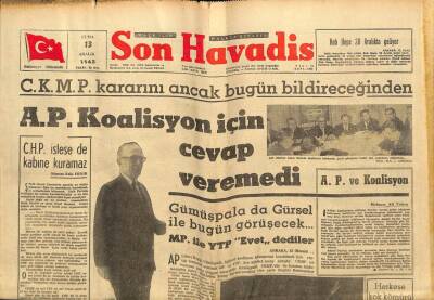 Son Havadis Gazetesi 13 Aralık 1963 - Lokomotif İhalesi İşi Hala Muamma Halinde GZ65332 - 1