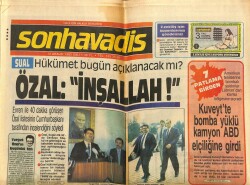 Son Havadis Gazetesi 13 Aralık 1983 - Bayan Özal , Ajda Pekkanla Koyu Bir Sohbete Daldı GZ102217 - 2