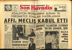 Son Havadis Gazetesi 13 Ekim 1962 - İnönü CHP Grubunda Çok Sert Konuştu GZ65572 - 1