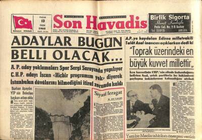 Son Havadis Gazetesi 13 Ekim 1963 - Avrupa Turu Yapan Otomobiller Dün İstanbuldan Geçti GZ102065 - 1