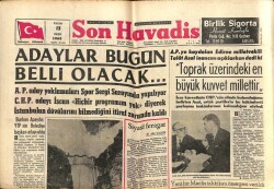 Son Havadis Gazetesi 13 Ekim 1963 - Avrupa Turu Yapan Otomobiller Dün İstanbuldan Geçti GZ102065 - 2