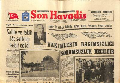 Son Havadis Gazetesi 13 Ekim 1967 - Finike Açığında Kıbrıs Uçağı Düştü 66 Kişi Öldü GZ97991 - 1