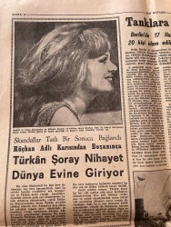 Son Havadis Gazetesi 13 Haziran 1968 - Türkan Şoray Nihayet Dünya Evine Giriyor - Galatasaray'da Revizyon Şart GZ142832 - 2