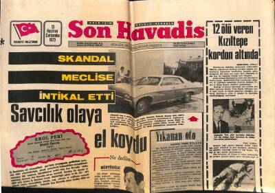 Son Havadis Gazetesi 13 Haziran 1973 - Arkeoloji Müzesinin Bahçesi Çayhane Oldu GZ69229 - 2