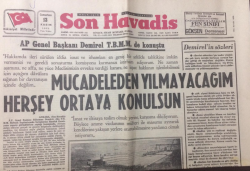 Son Havadis Gazetesi 13 Kasım 1971 - AP Genel Başkanı Demirel TBMM De Konuştu - GZ12867 - 2