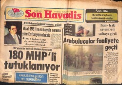 Son Havadis Gazetesi 13 Kasım 1980 - Dalida , Amerika'da İkinci Büyük Şovunu Verecek... - 180 MHP'li Tutuklanıyor GZ134190 - 1