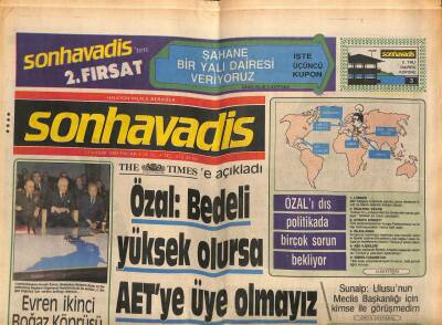Son Havadis Gazetesi 13 Kasım 1983 - ABD Kongresi Türkiyeye Yardımın Miktarını Hükümete Bıraktı GZ102184 - 1