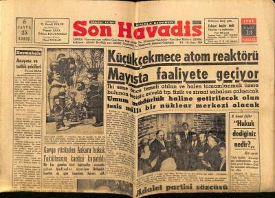 Son Havadis Gazetesi 13 Mart 1961 - Başgil Ve Apaydın Bugün Yargılanıyor GZ69516 - 1