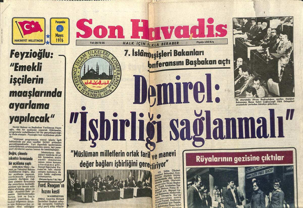 Son Havadis Gazetesi 13 Mayıs 1976 - Trabzon'a Gelecek Her Komünist Öldürülecek - Uğur Akdora Olimpia İçin Çalışıyor GZ142825 - 1