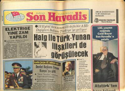 Son Havadis Gazetesi 13 Mayıs 1982 - Haig İle Türk-Yunan İlişkileri de Görüşülecek - NATO Zirvesinde Türkiyeyi Ulusu Temsil Edecek GZ121107 - 1