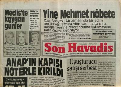 Son Havadis Gazetesi 13 Mayıs 1987 - ANAPın Kapısı Noterle Kırıldı - Çiftçiyi Zorla Katip Yapacaklar GZ102134 - 2